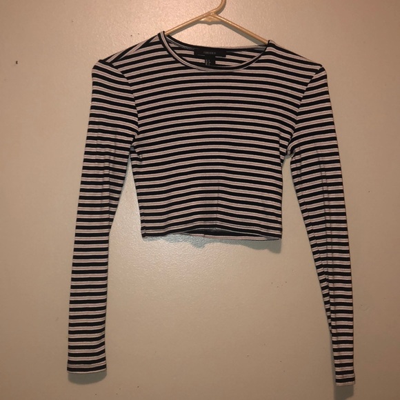 Forever 21 Tops - striped long sleeve crop top Forever 21 Tops - striped long sleeve crop top